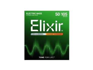ELIXIR Saitensatz für E-Bass, Medium, Stainless Steel NANOWEB®, Long Scale, 50-105